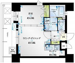 アクタス薬院3 1LDKの間取図画像