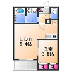 (仮称)ジーメゾン高石リュクス 1LDKの間取図画像
