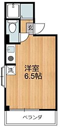 メゾンオーブ 2階ワンルームの間取り