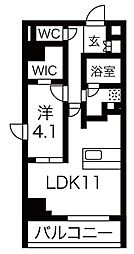 ルネサンスコート築地 1LDKの間取図画像