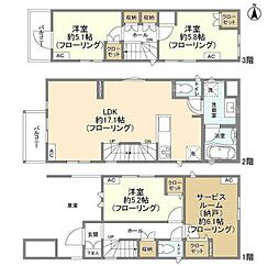 Kolet竹ノ塚#03 1階3SLDKの間取り