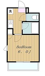 JR横浜線 町田駅 徒歩6分の賃貸マンション 4階1Kの間取り
