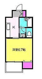 アーバンライフ永山 2階1Kの間取り