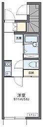 レオネクストサニー秋桜 1Kの間取図画像