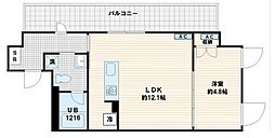 Fullea代々木 4階1LDKの間取り