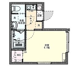 KLEIS平井 3階1Kの間取り