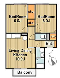間取図画像 2LDK