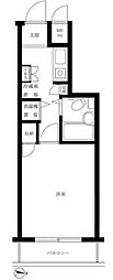 都営浅草線 戸越駅 徒歩10分の賃貸マンション 1階1Kの間取り