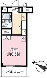 カーサソラーレ池袋 1Kの間取図画像