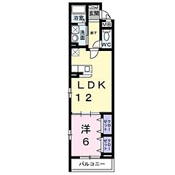 ANIMARE F 1LDKの間取図画像