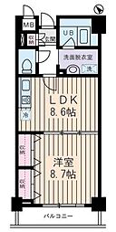 シュタインブルグ 1LDKの間取図画像
