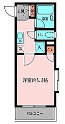 プライムアーバン鶴見寺谷 ワンルームの間取図画像
