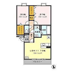 ガーデンコート21 2LDKの間取図画像