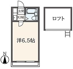 シャングリラ・K ワンルームの間取図画像