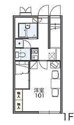 レオパレス新発田西1 1Kの間取図画像