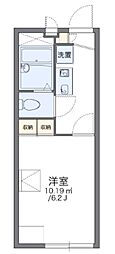 レオパレスEcre 1Kの間取図画像