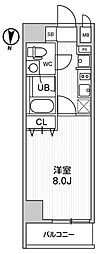 レオーネ南千住2 1Kの間取図画像