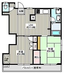 Ｈ邸 2階2LDKの間取り