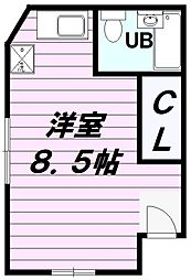 メゾンモンテリマール1 ワンルームの間取図画像