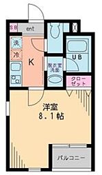 ダンディライオンIII 3階1Kの間取り