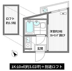 ライフピアミスティ ワンルームの間取図画像