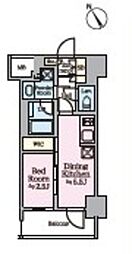 リビオメゾン浅草橋 1DKの間取図画像