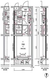 ARCOBALENO BUBAIGAWARA 1Kの間取図画像