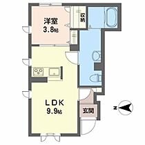 シャーメゾンプレシャス 101 ｜ 青森県青森市堤町２丁目8-4（賃貸アパート1LDK・1階・35.95㎡） その2