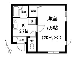 ビオ　トープ 1階1Kの間取り