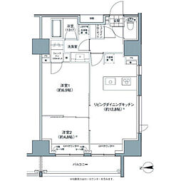 パークハビオ東中野 2LDKの間取図画像