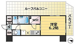 ファーストステージ神戸トランキーロ 1Kの間取図画像