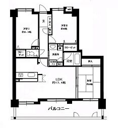 アンピール長尾 3LDKの間取図画像