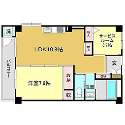 フィネス葛島 1SLDKの間取図画像