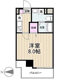 MAXIV西川口AZ TRE 2階1Kの間取り