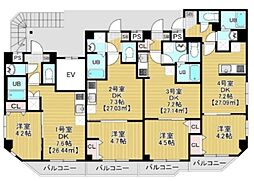 カイテキースV 104 1DKの間取図画像