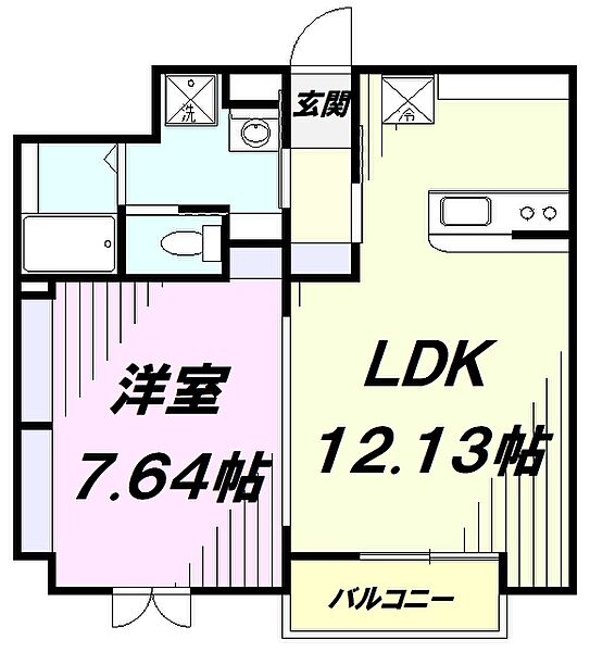 The Style Motomachi 101｜埼玉県所沢市元町(賃貸アパート1LDK・1階・42.91㎡)の写真 その2