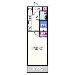 フジパレス浜寺ノース2番館 1Kの間取図画像