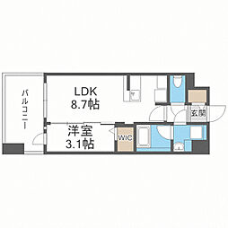 グランフォーレ千早マークスクエアイーストウイング 1LDKの間取図画像