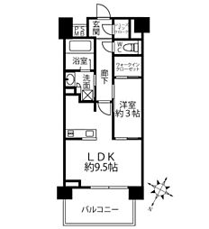 クリオラベルヴィ横濱サウス 1LDKの間取図画像