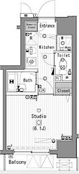 ガラ・シティ大森 1Kの間取図画像