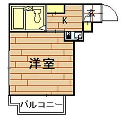 アートイン元住吉 1Kの間取図画像
