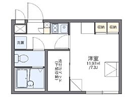 レオパレス新柏 1Kの間取図画像