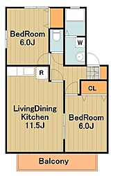 エクセレント2 2LDKの間取図画像