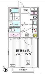 ローゼンハイム 1Kの間取図画像