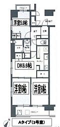 サンテラス反町公園 3DKの間取図画像