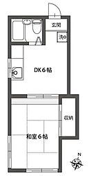 ベルハイツ 1DKの間取図画像