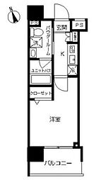 スカイコート川崎西口2 1Kの間取図画像