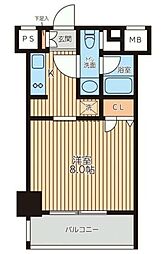 レジディア新横浜 1Kの間取図画像
