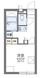レオパレスまつや 1Kの間取図画像