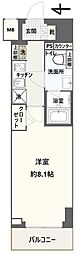 AZESTお花茶屋5 1Kの間取図画像